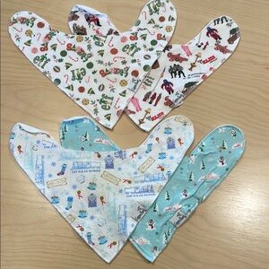 Copper pearl Colorful Christmas Kids Bandana Bib Set